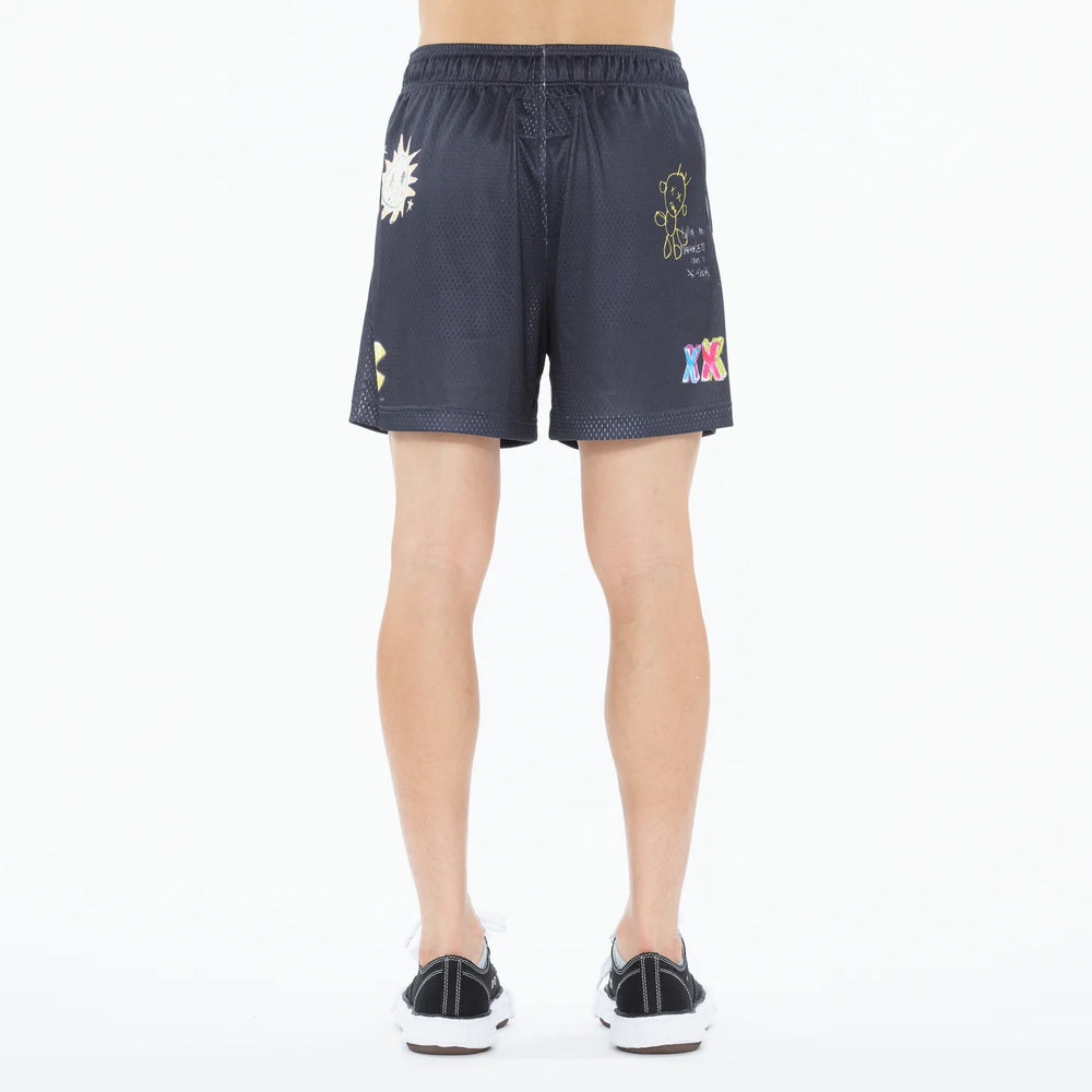 CULT OF INDIVIDUALITY Hand Drawn Mesh Shorts - Gravity NYC