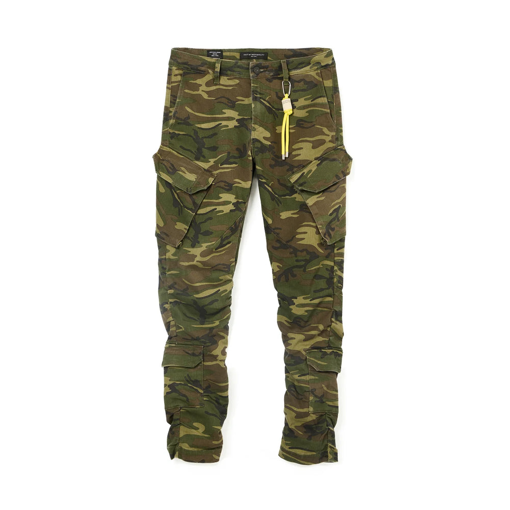 CULT OF INDIVIDUALITY Rocker Cargo 606 Pants in Camo - Gravity NYC