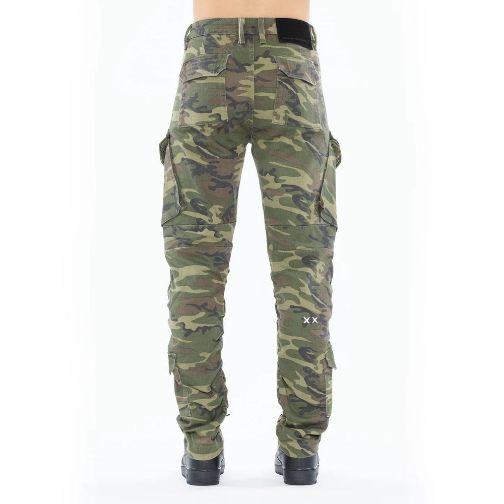 CULT OF INDIVIDUALITY Rocker Cargo 606 Pants in Camo - Gravity NYC
