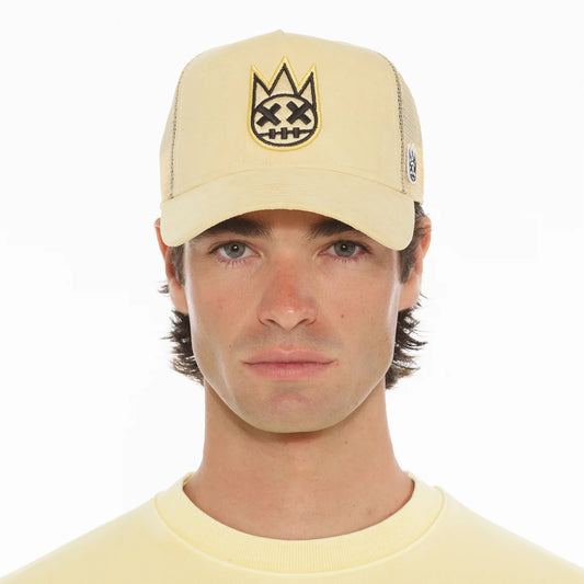 CULT OF INDIVIDUALITY Clean Logo Mesh Back Trucker in Banana - Gravity NYC