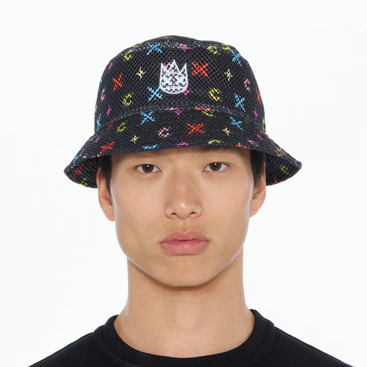 CULT OF INDIVIDUALITY Repeat Pattern Mesh Bucket Hat - Gravity NYC