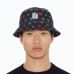 CULT OF INDIVIDUALITY Repeat Pattern Mesh Bucket Hat - Gravity NYC