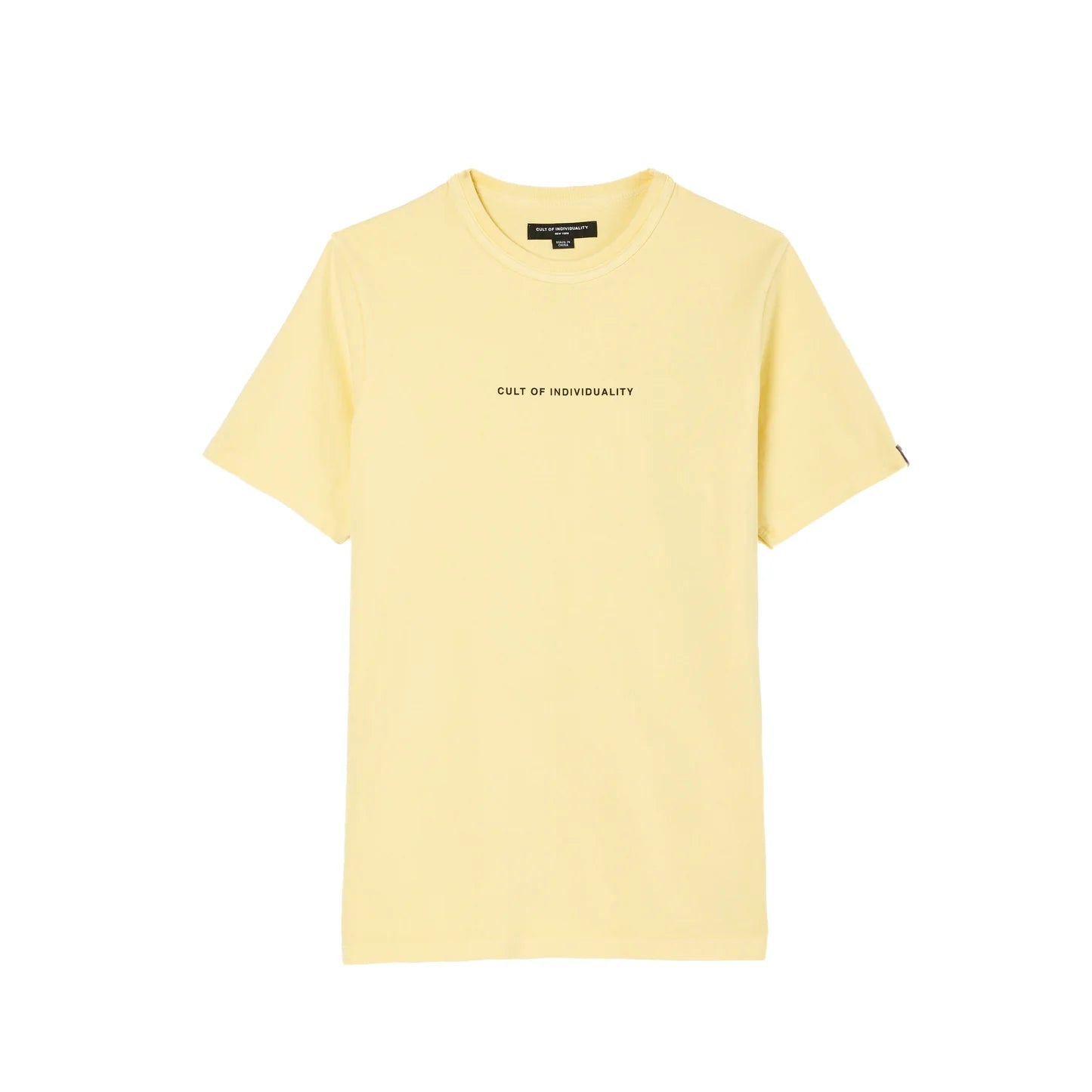 CULT OF INDIVIDUALITY "Shimuchan" Logo Tee in Banana - Gravity NYC