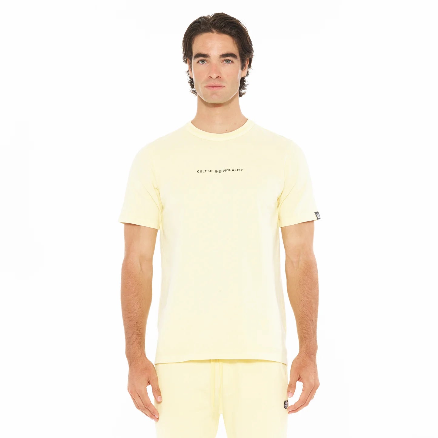 CULT OF INDIVIDUALITY "Shimuchan" Logo Tee in Banana - Gravity NYC
