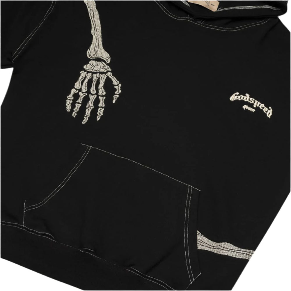 GODSPEED R.O.D White Stitch Hoodie (Black) - Gravity NYC