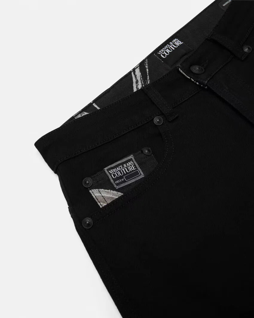 VERSACE JEANS COUTURE Outline Barocco Narrow-Fit Jeans - Gravity NYC
