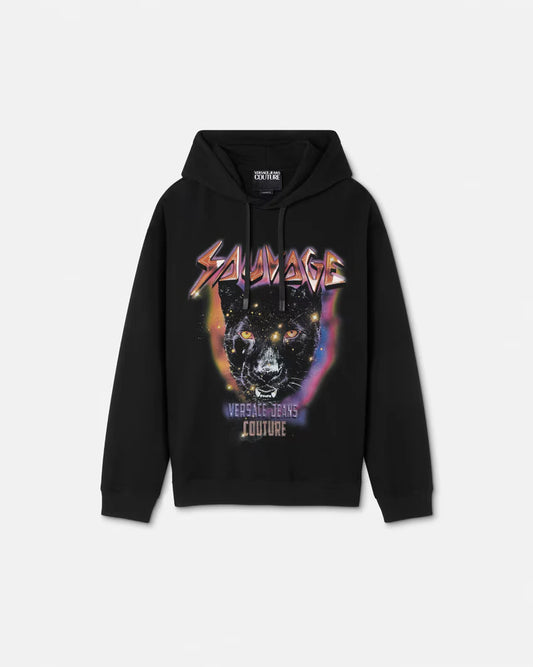 VERSACE JEANS COUTURE Sauvage Panther Loose-Fit Hoodie