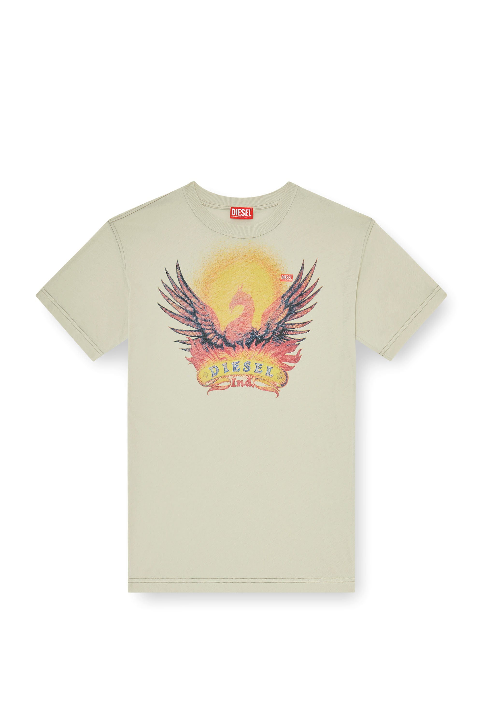 DIESEL Regular T-Shirt with Phoenix Print 0NJCF