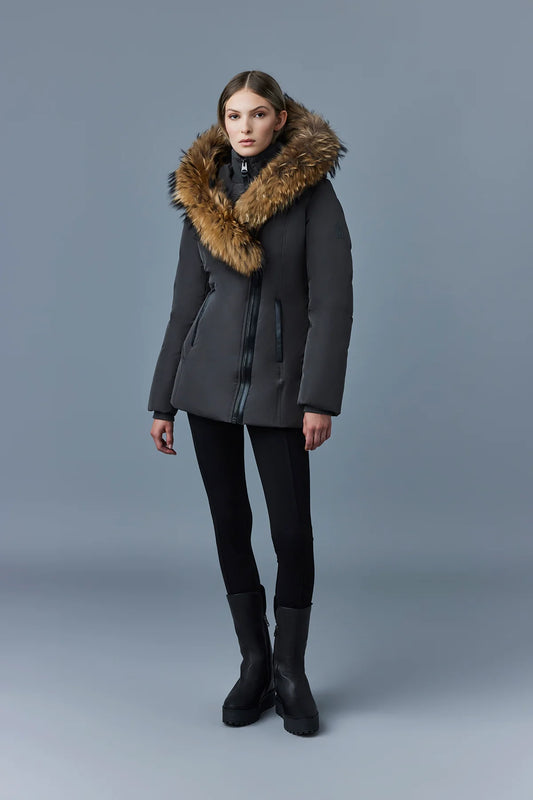 MACKAGE Adali-F Down Coat with Natural Fur Signature Mackage Collar