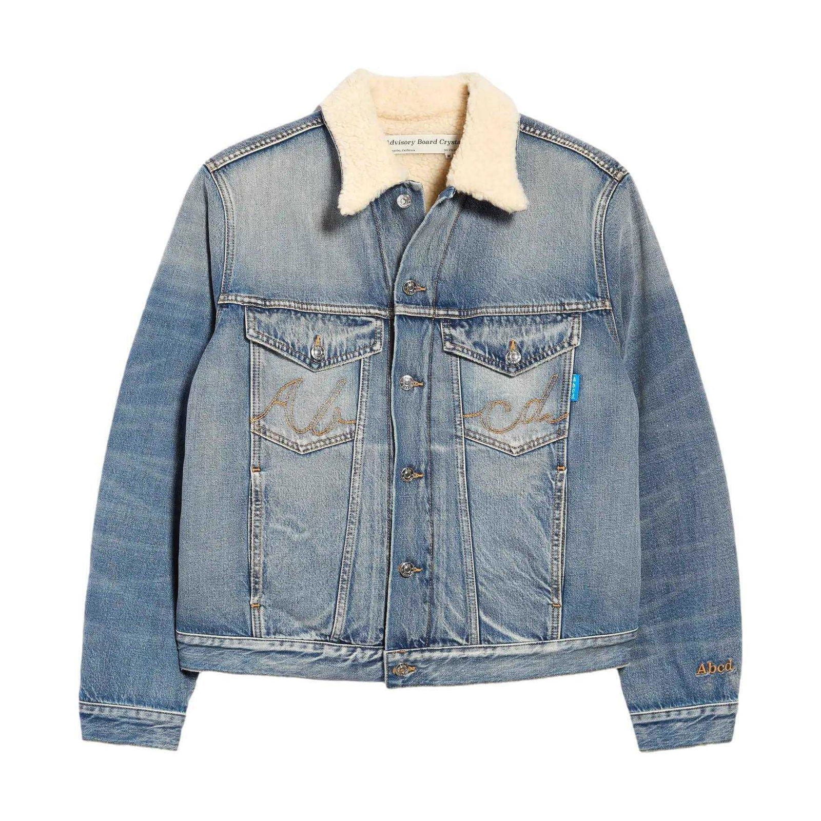 ADVISORY BOARD CRYSTALS Shearling Lined Jean Jacket