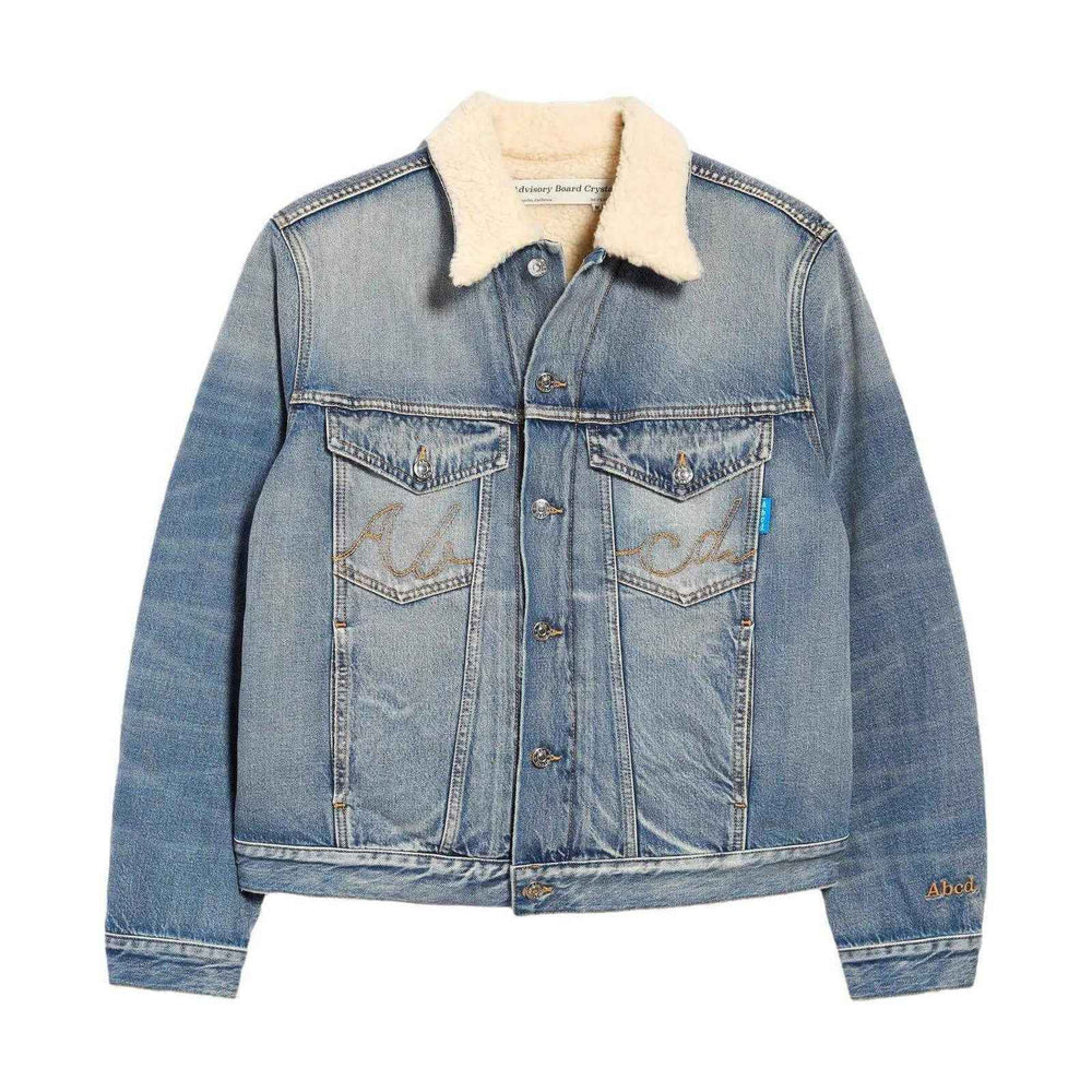 ADVISORY BOARD CRYSTALS Shearling Lined Jean Jacket - Gravity NYC