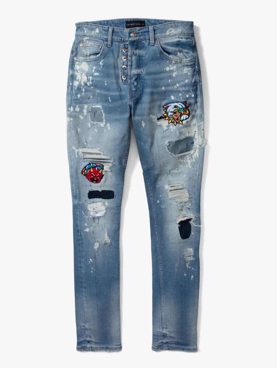 ART MEETS CHAOS Washington St Jeans - Gravity NYC