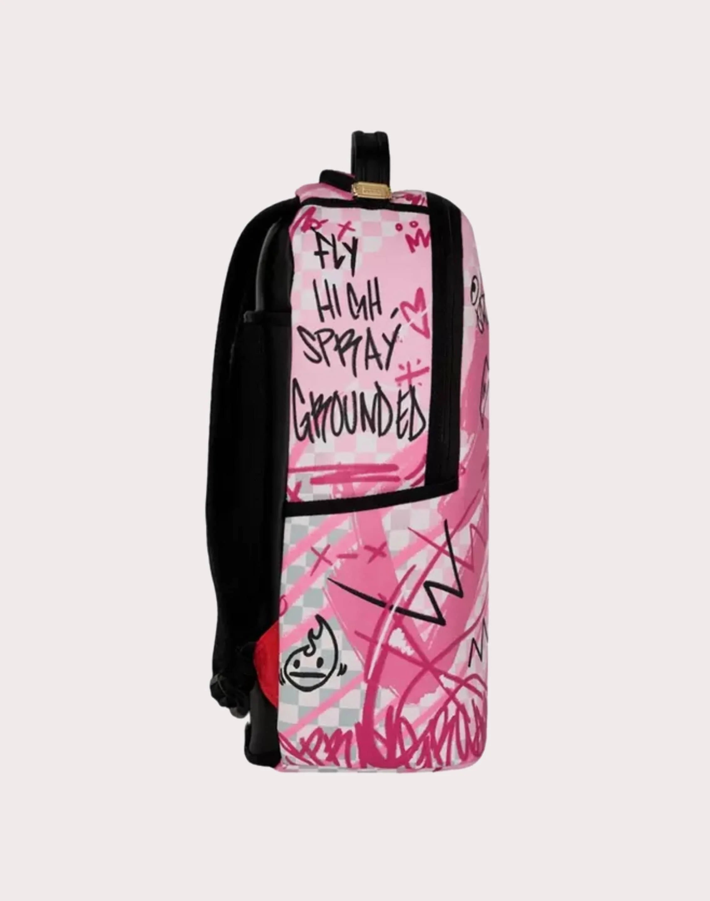Mochila SPRAYGROUND con cuadros ahumados rosas B8672 Imagen secundaria del producto