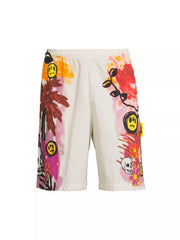 BARROW Bermuda Shorts in Poplin with Multicolor Print Gravity NYC