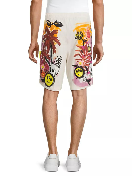 BARROW Bermuda Shorts in Poplin with Multicolor Print Gravity NYC