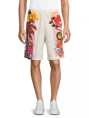 BARROW Bermuda Shorts in Poplin with Multicolor Print Gravity NYC