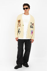 BARROW Cardigan with Multicolor Patch Gravity NYC