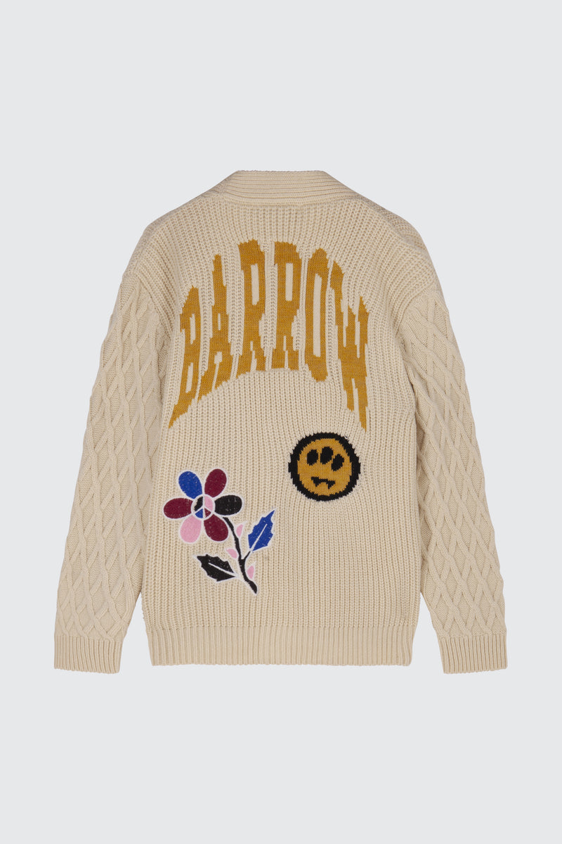 BARROW Cardigan with Multicolor Patch Gravity NYC