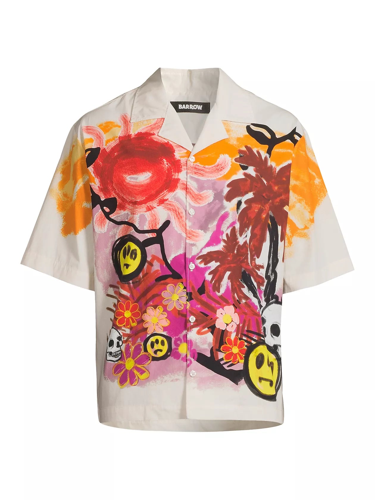 BARROW Short Sleeve Poplin Shirt with Multicolor Print Gravity NYC