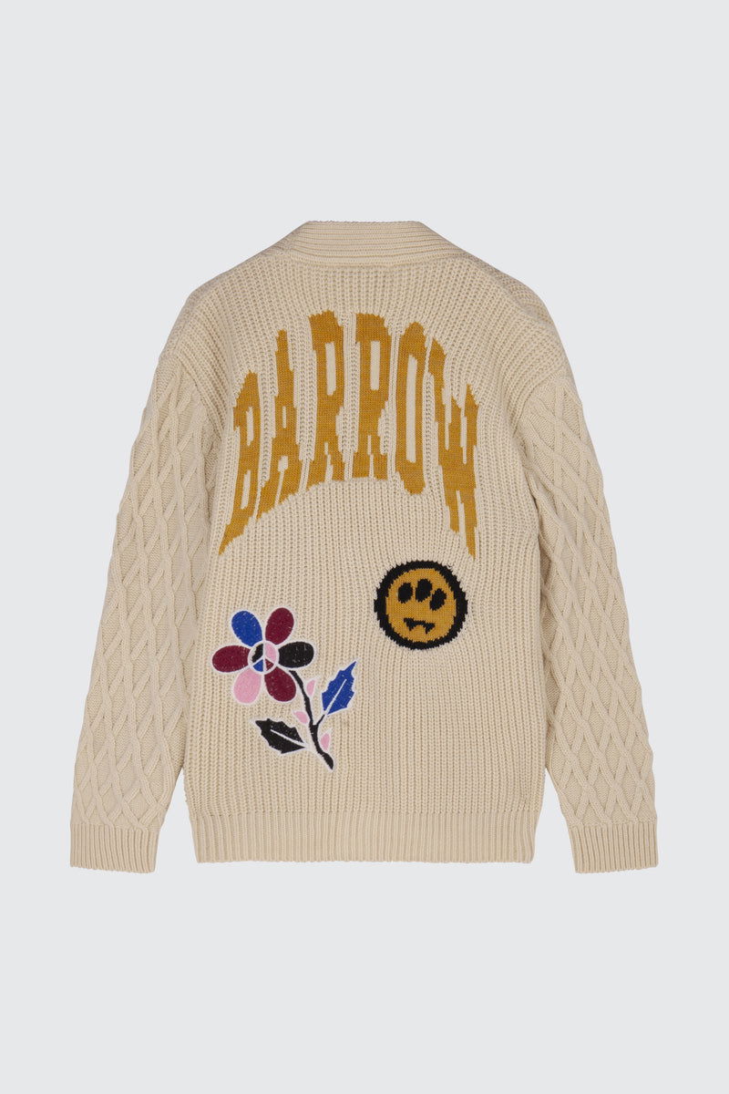 BARROW Cardigan with Multicolor Patch - Gravity NYC
