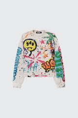 BARROW Crewneck Sweatshirt Graffito Effect Print