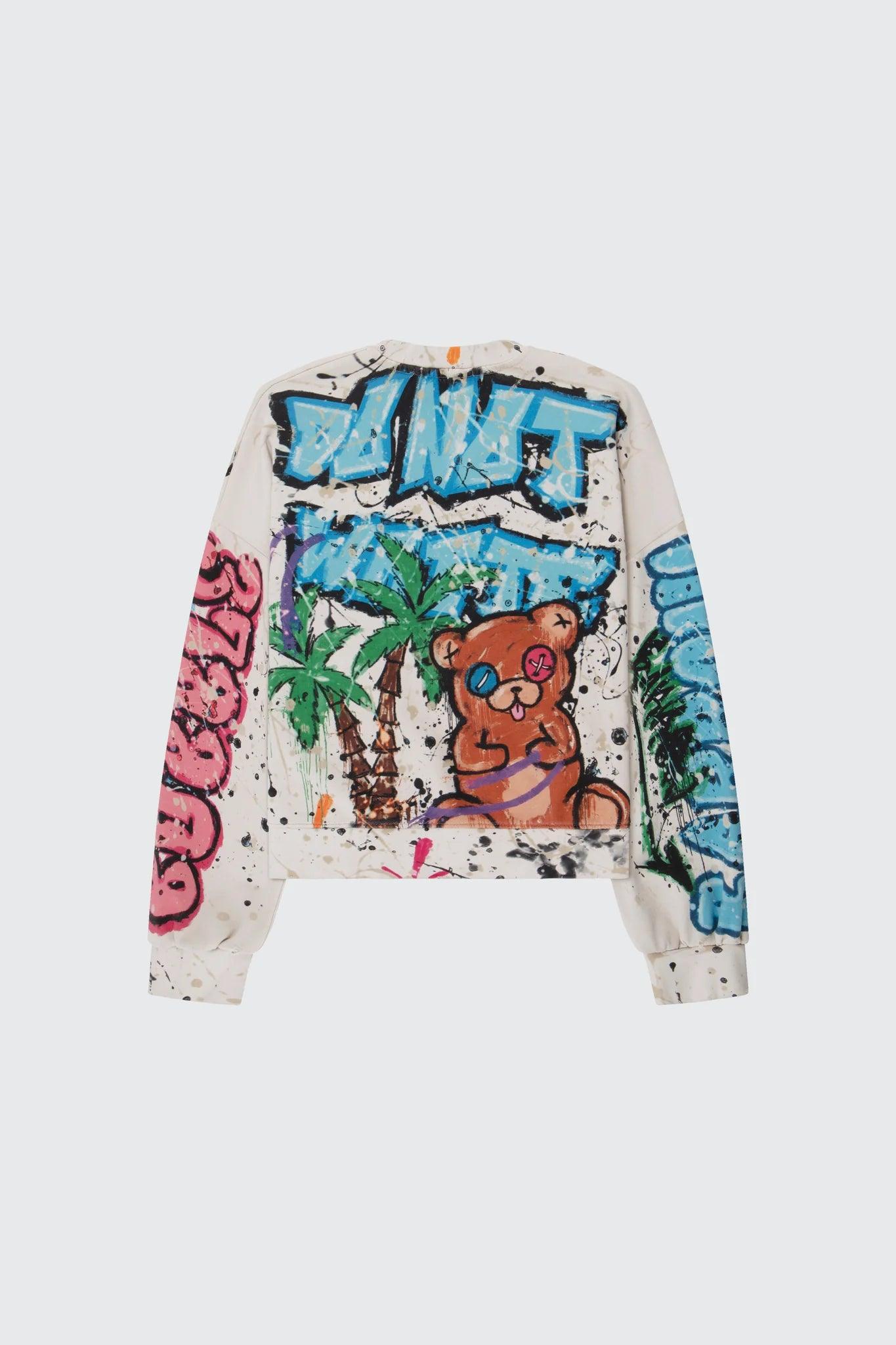 BARROW Crewneck Sweatshirt Graffito Effect Print - Gravity NYC