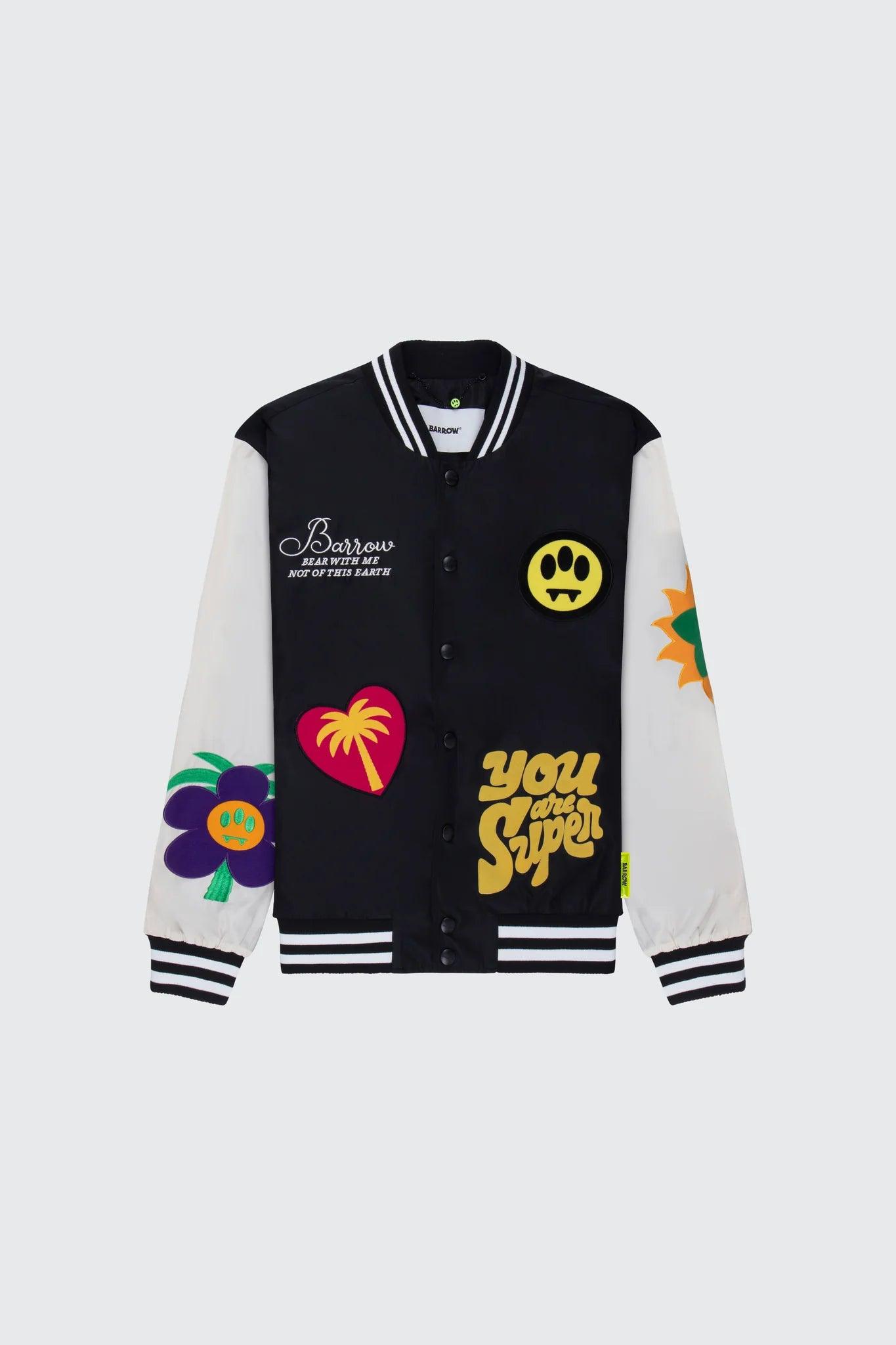 BARROW Logo Patch Bomber Varsity Jacket - Gravity NYC