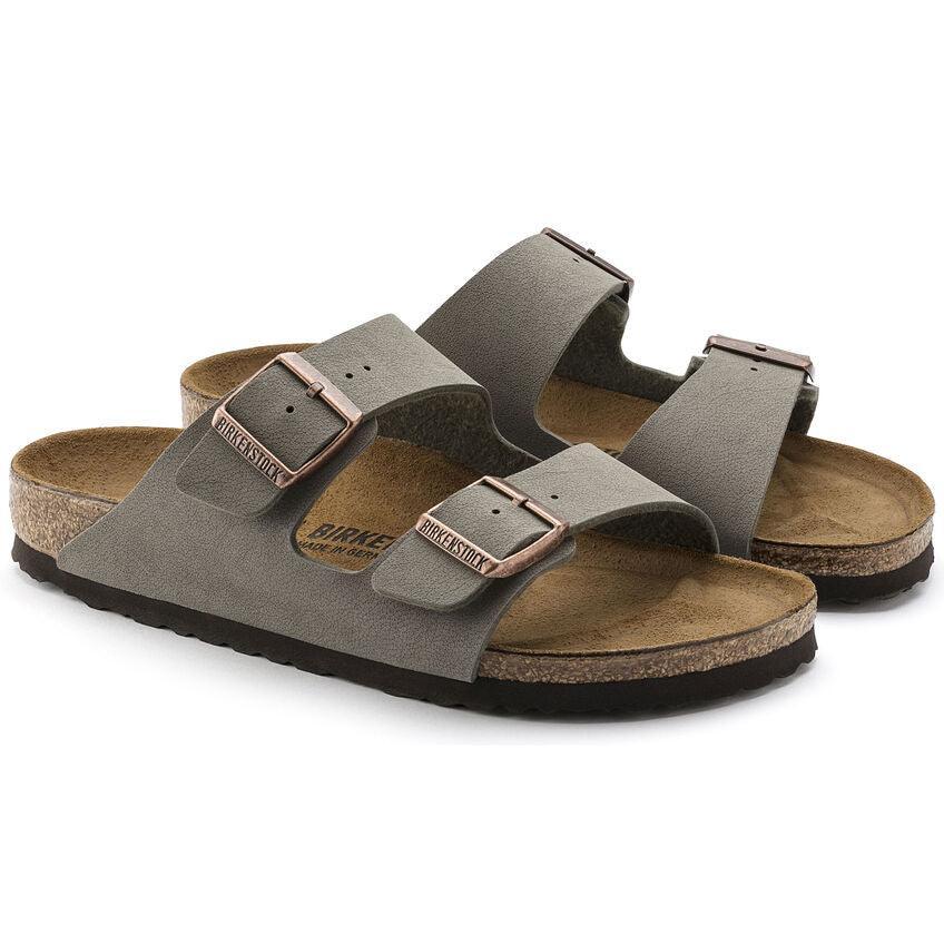 BIRKENSTOCK Arizona Birkibuc Stone - Gravity NYC