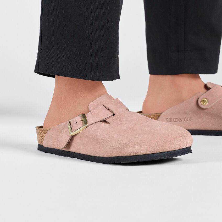 BIRKENSTOCK® Boston Suede Leather-Light Rose Gravity NYC