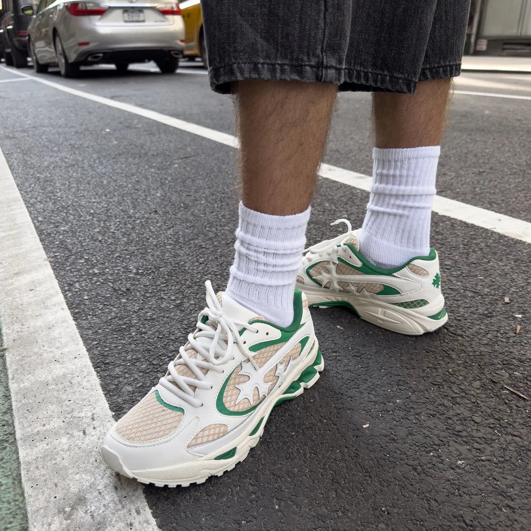 BRAVEST STUDIOS Kross Kountry Runner White/Green Gravity NYC