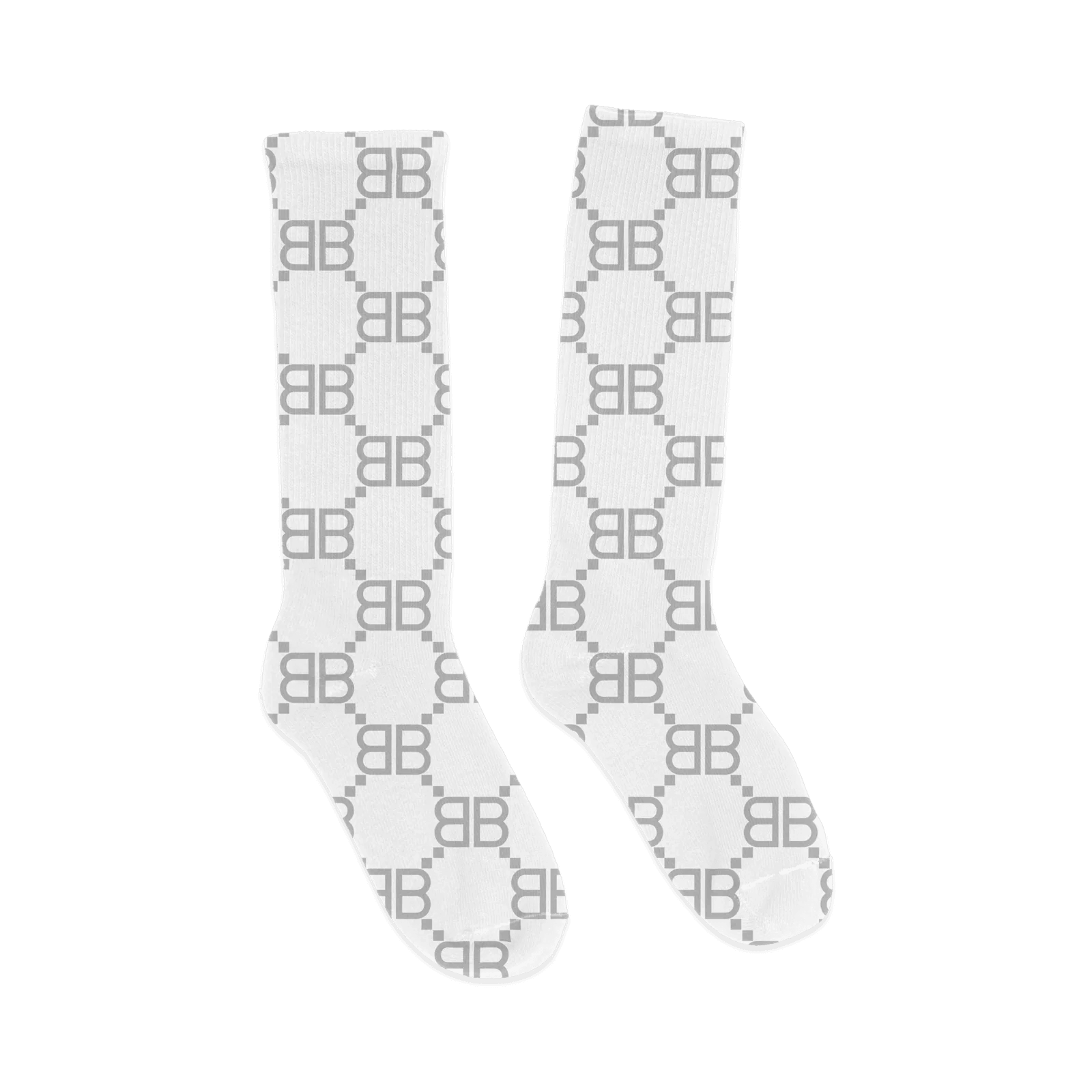 BRAVEST STUDIOS White Grey Matrix Socks Gravity NYC