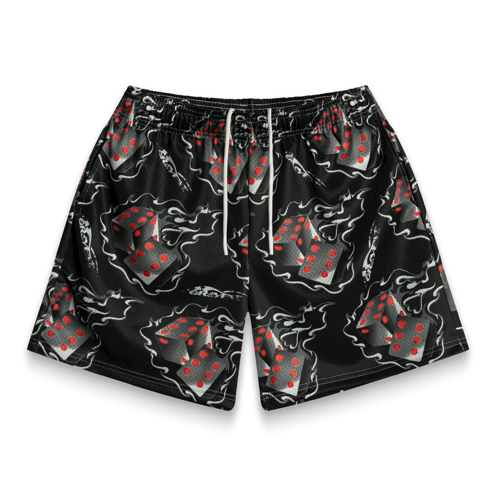 BRAVEST STUDIOS Black Dice Shorts - Gravity NYC