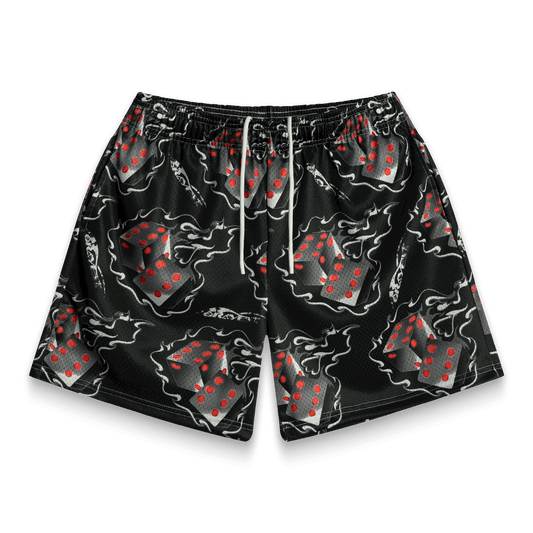 BRAVEST STUDIOS Black Dice Shorts Gravity NYC