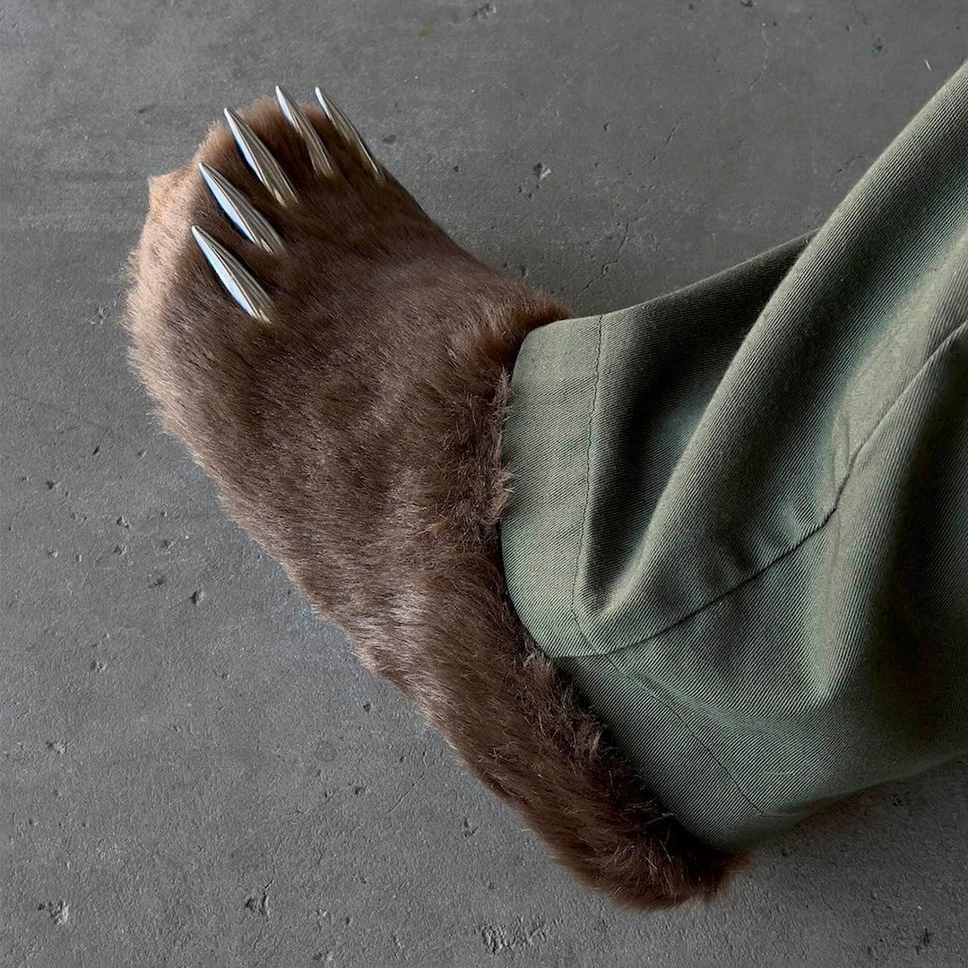 BRAVEST STUDIOS Brown Bear Claw Mules - Gravity NYC