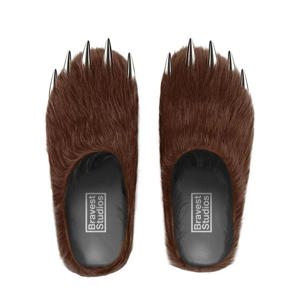 BRAVEST STUDIOS Brown Bear Claw Mules - Gravity NYC