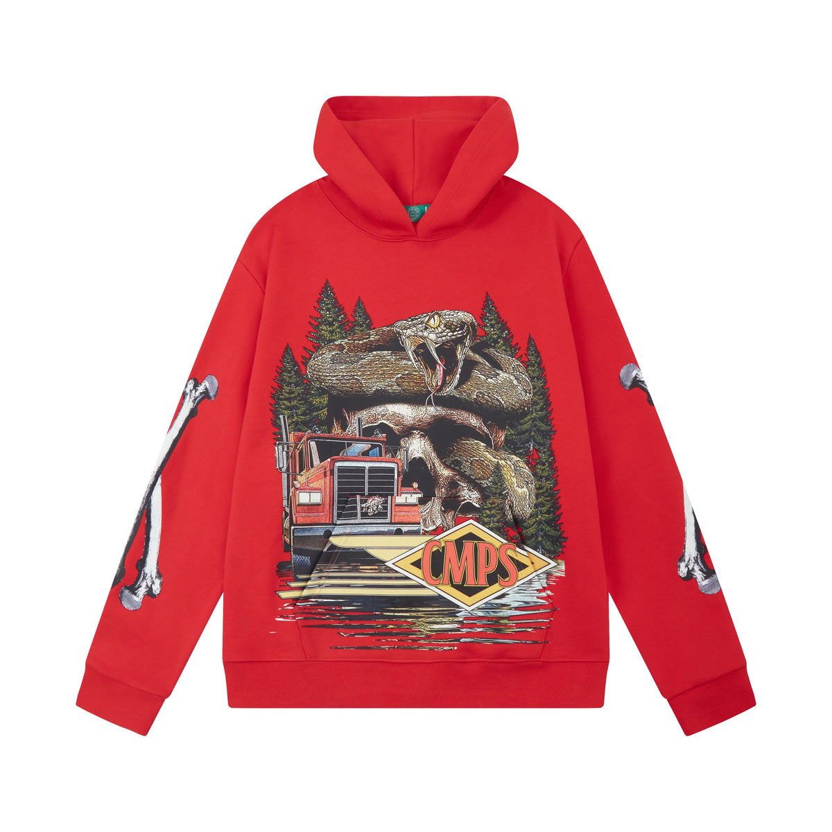 CAMPUS GOODS Dead End Hoodie Red Gravity NYC