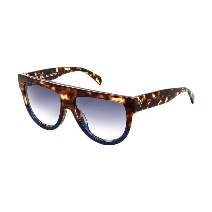 CELINE Flattop Two Tone Shield Sunglasses