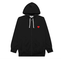 COMME DES GARCONS PLAY ZIP UP - BLACK Gravity NYC