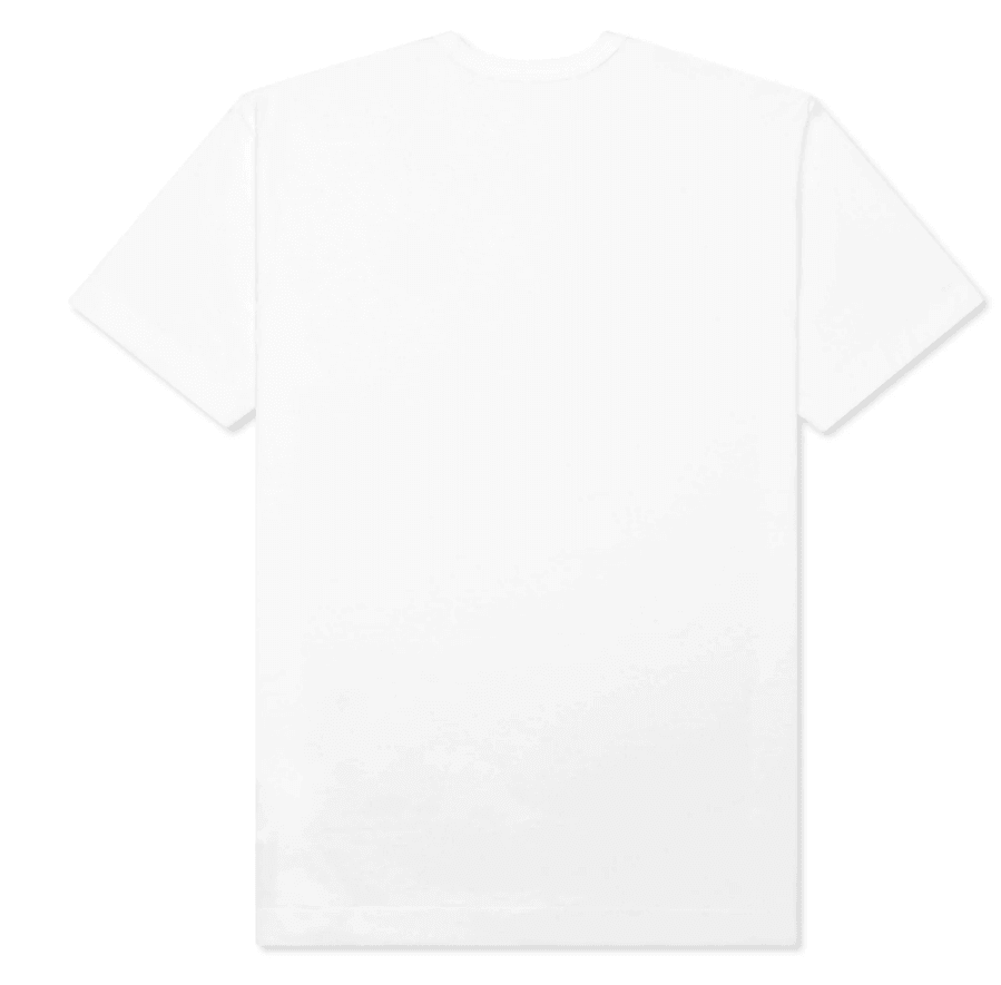 COMME DES GARCONS Play Red Printing Short Sleeve White Gravity NYC