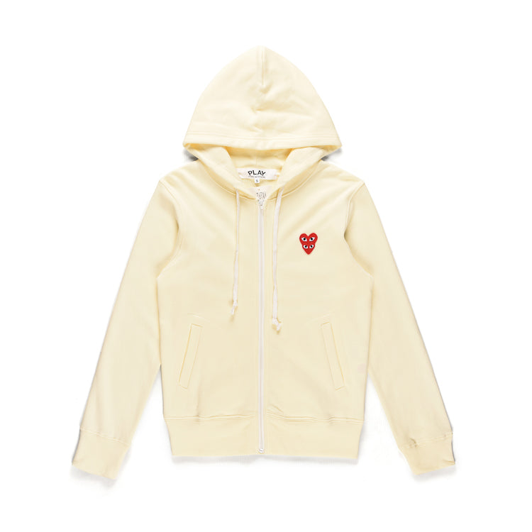 COMME DES GARCONS Play Red Stacked Heart Zip Hoodie Gravity NYC