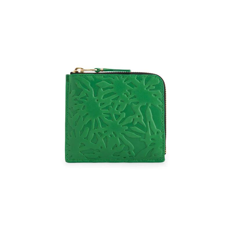 COMME DES GARCONS Embossed Forest Zip Around Wallet