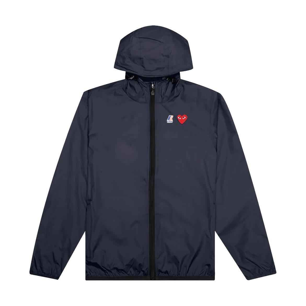 COMME DES GARCONS Play X Kway Hooded Jacket Navy Gravity NYC