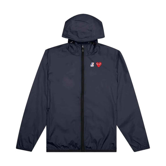 COMME DES GARCONS Play X Kway Hooded Jacket Navy - Gravity NYC