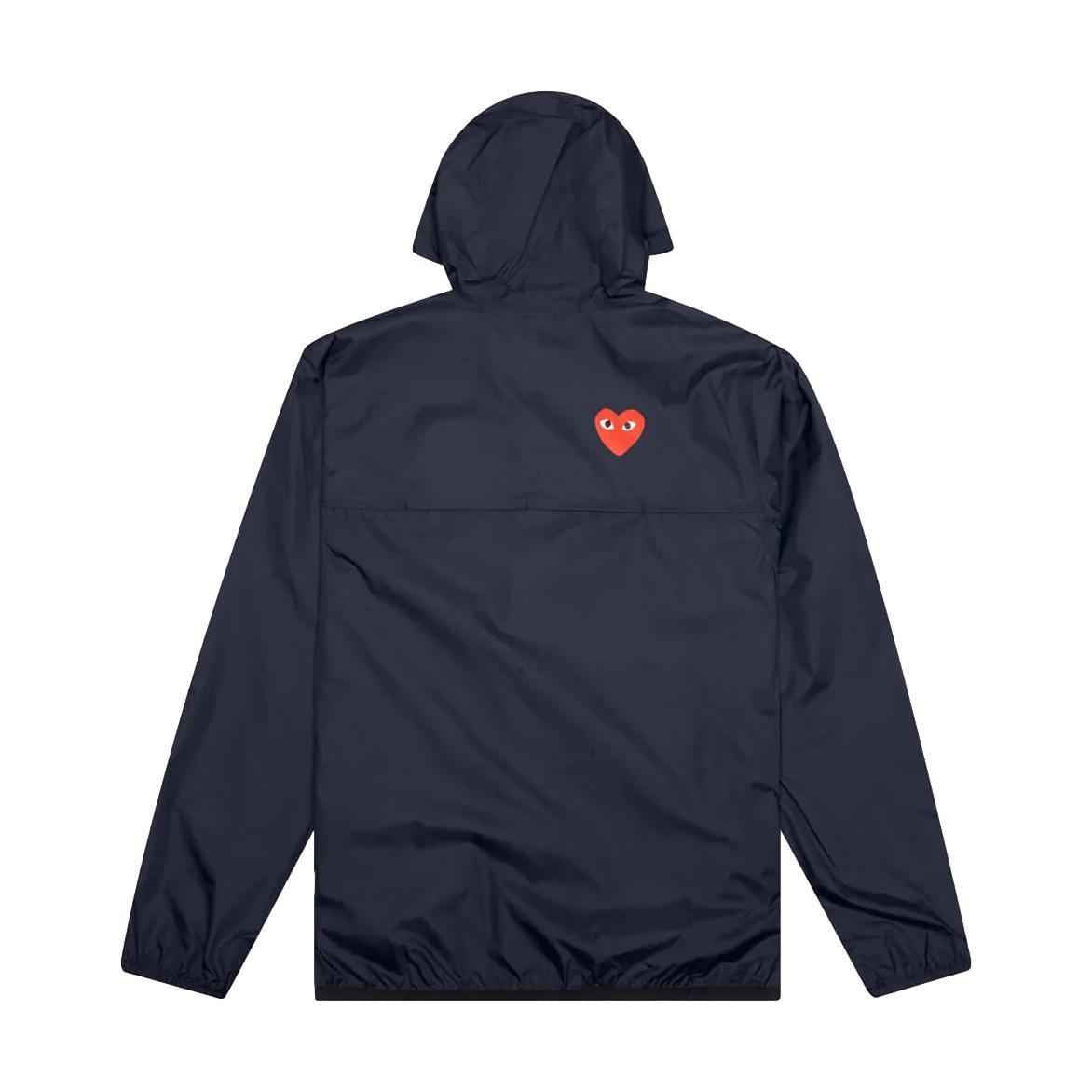 COMME DES GARCONS Play X Kway Hooded Jacket Navy Gravity NYC