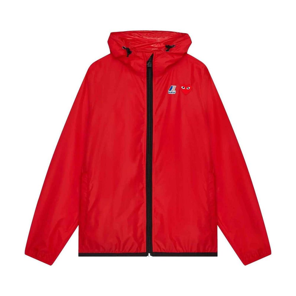 COMME DES GARCONS Play X Kway Hooded Jacket Red - Gravity NYC