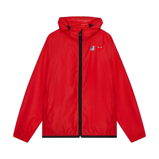 COMME DES GARCONS Play X Kway Hooded Jacket Red