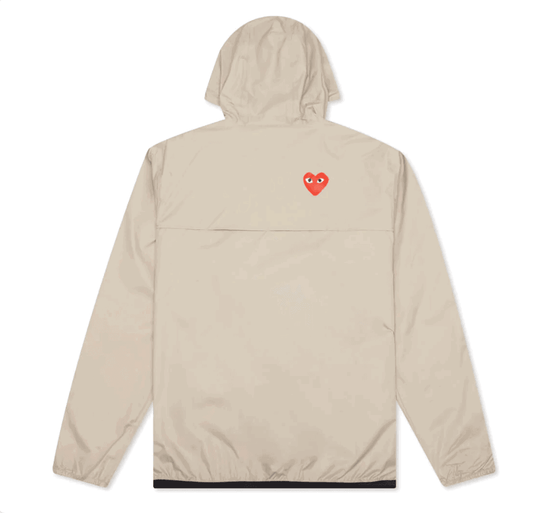 COMME DES GARCONS Play X Kway Le Vrai 3.0 Leon Jacket Beige Gravity NYC