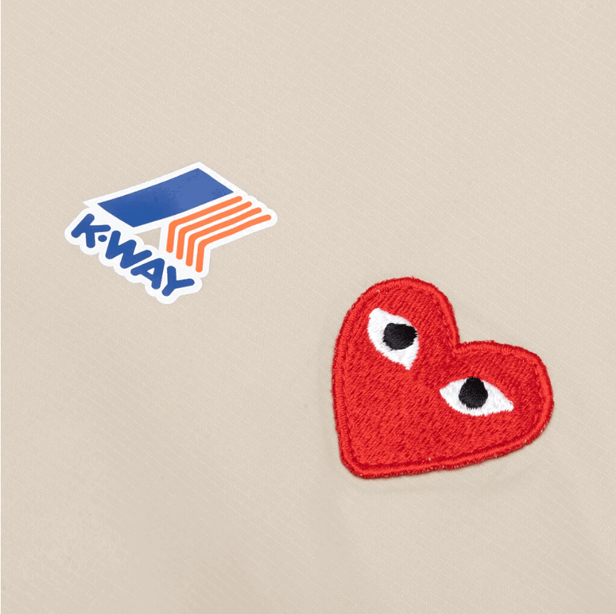 COMME DES GARCONS Play X Kway Le Vrai 3.0 Leon Jacket Beige - Gravity NYC