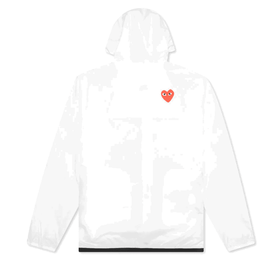 COMME DES GARCONS Play X Kway Le Vrai Zip Jacket White Gravity NYC