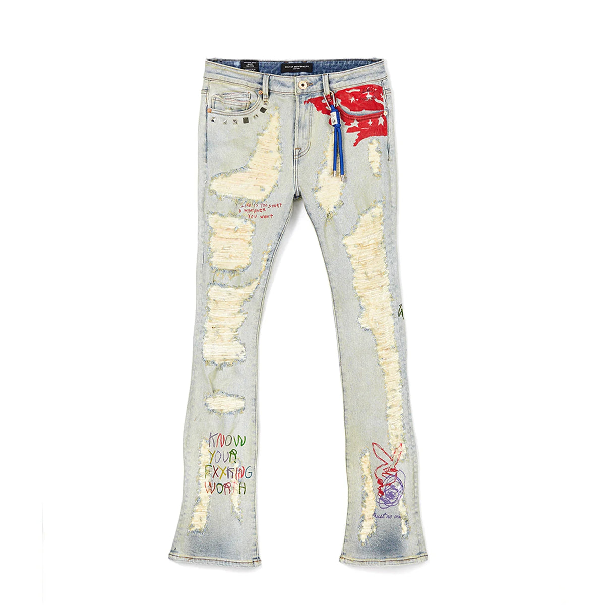 CULT OF INDIVIDUALITY Lenny Bootcut Jeans in Iris Gravity NYC